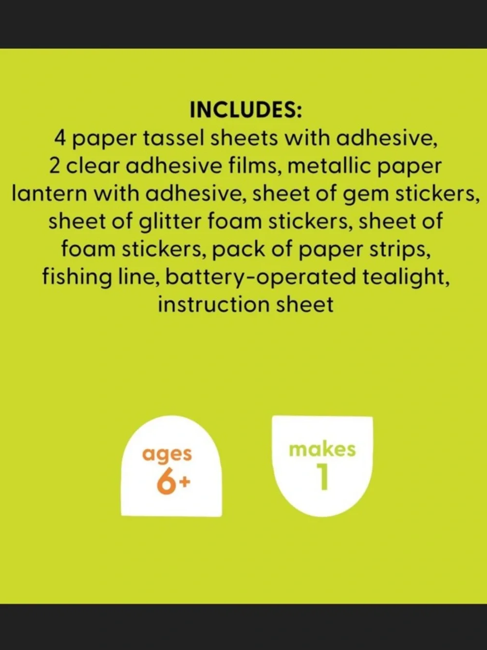 Mondo Llama Create-Your-Own Lit Space Dog Paper Lantern Craft Activity Kit